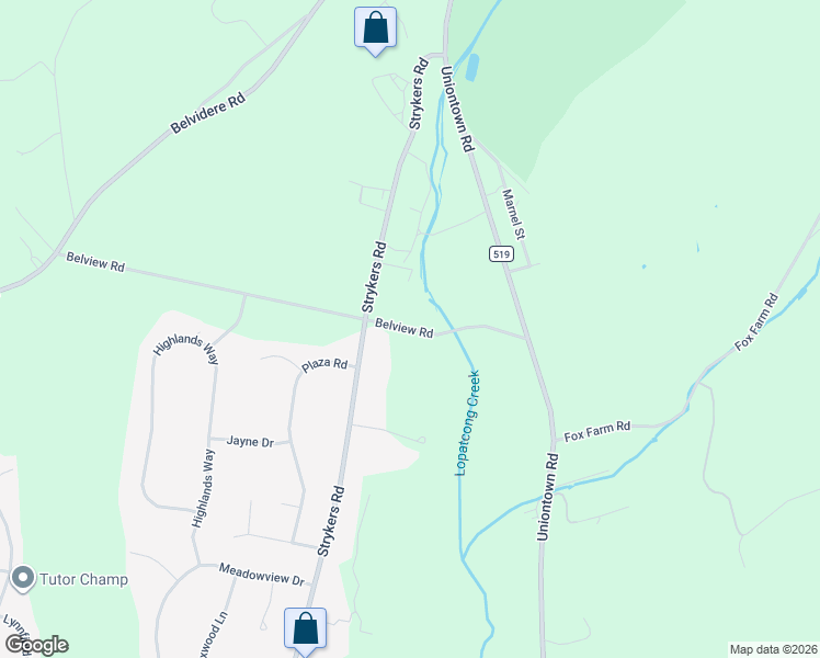 map of restaurants, bars, coffee shops, grocery stores, and more near 210 Belview Road in Phillipsburg