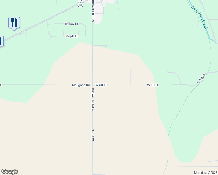 map of restaurants, bars, coffee shops, grocery stores, and more near 1879 West 300 South in Peru