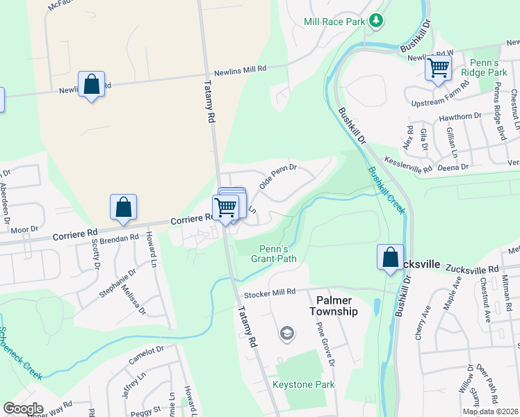 map of restaurants, bars, coffee shops, grocery stores, and more near 7 Freedom Terrace in Easton