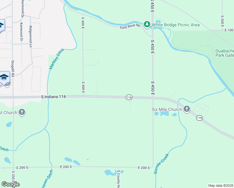 map of restaurants, bars, coffee shops, grocery stores, and more near 4199 Highway 116 in Bluffton