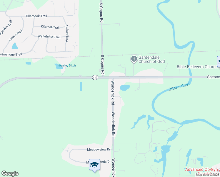 map of restaurants, bars, coffee shops, grocery stores, and more near 1250 Wonderlick Road in Lima