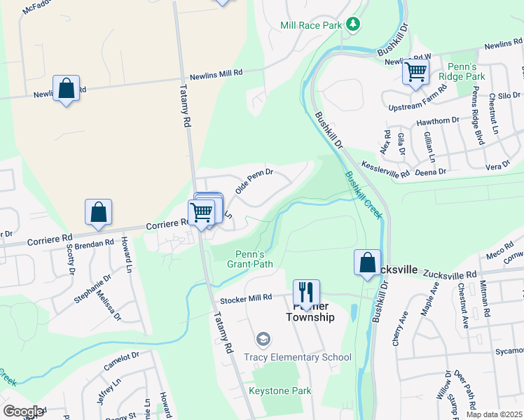 map of restaurants, bars, coffee shops, grocery stores, and more near 28 Freedom Terrace in Easton