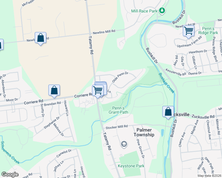 map of restaurants, bars, coffee shops, grocery stores, and more near 7 Freedom Terrace in Easton