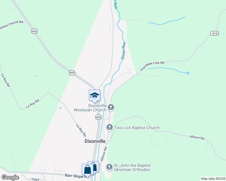 map of restaurants, bars, coffee shops, grocery stores, and more near 235 Willow Road in Dixonville