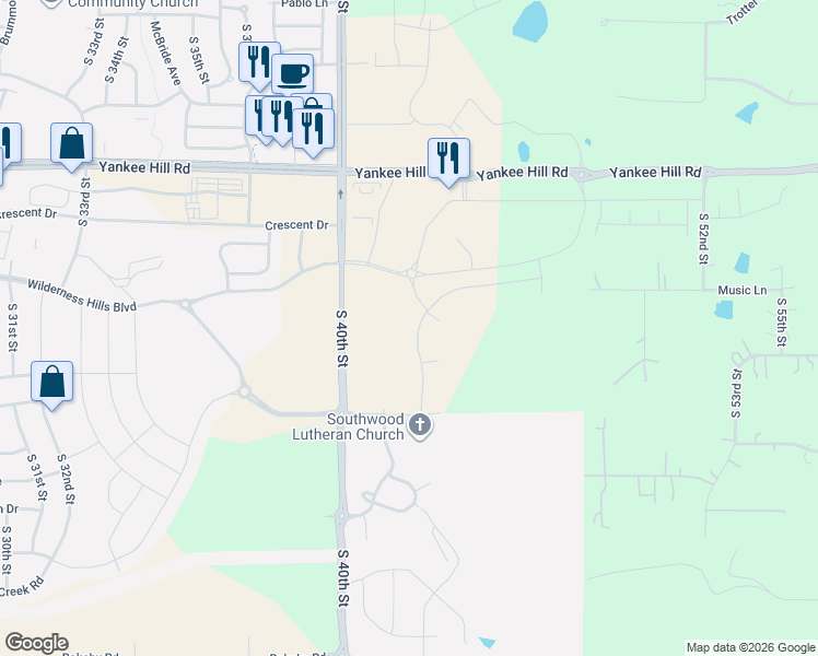 map of restaurants, bars, coffee shops, grocery stores, and more near in Lincoln