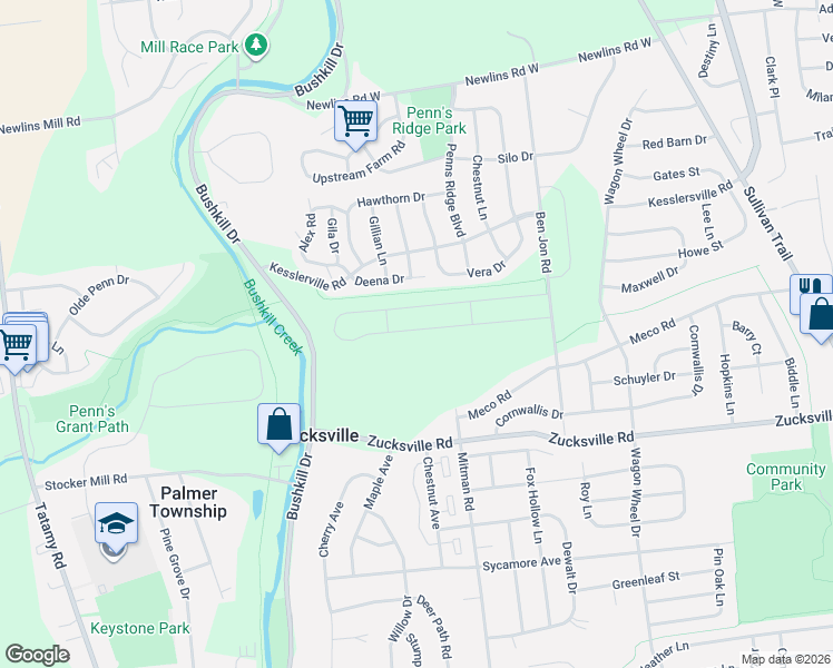map of restaurants, bars, coffee shops, grocery stores, and more near 1469 Winding Road in Easton