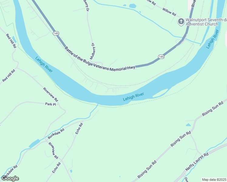 map of restaurants, bars, coffee shops, grocery stores, and more near 4513 3 Mile Lane in Walnutport
