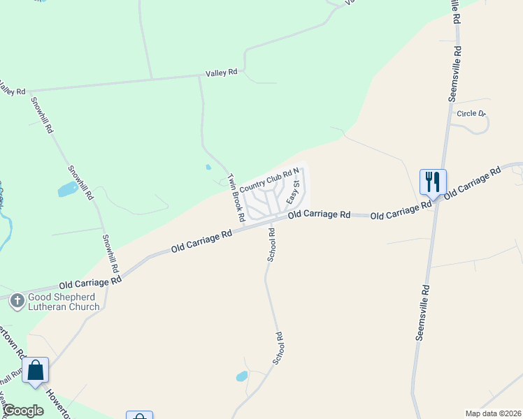 map of restaurants, bars, coffee shops, grocery stores, and more near 128 Melancholy Lane in Northampton