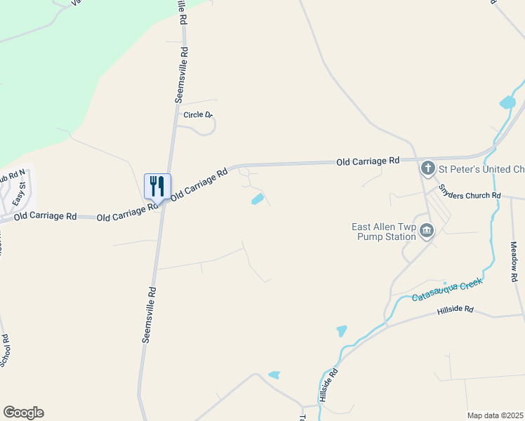 map of restaurants, bars, coffee shops, grocery stores, and more near 4906 Old Carriage Road in Northampton
