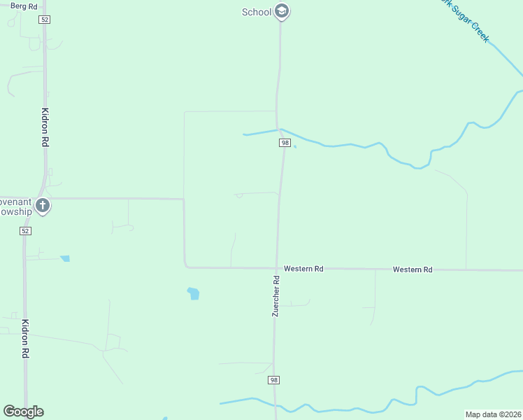 map of restaurants, bars, coffee shops, grocery stores, and more near 6389 Zuercher Road in Apple Creek