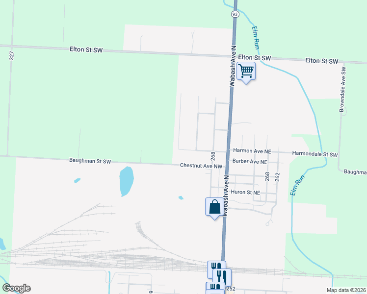 map of restaurants, bars, coffee shops, grocery stores, and more near 606 Scioto Avenue Northwest in Brewster