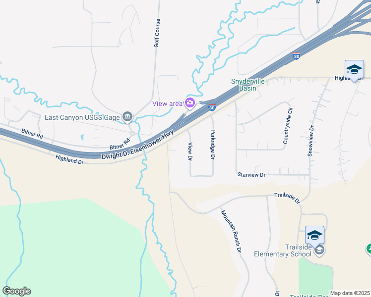 map of restaurants, bars, coffee shops, grocery stores, and more near 6261 View Drive in Park City