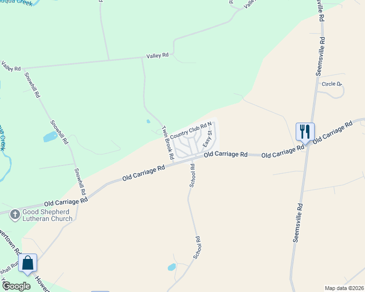 map of restaurants, bars, coffee shops, grocery stores, and more near 128 Melancholy Lane in Northampton