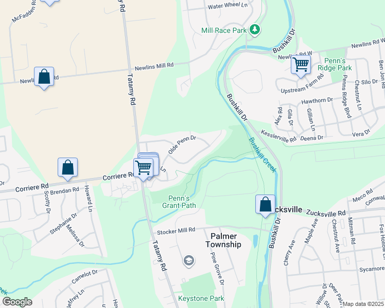 map of restaurants, bars, coffee shops, grocery stores, and more near 31 Freedom Terrace in Easton