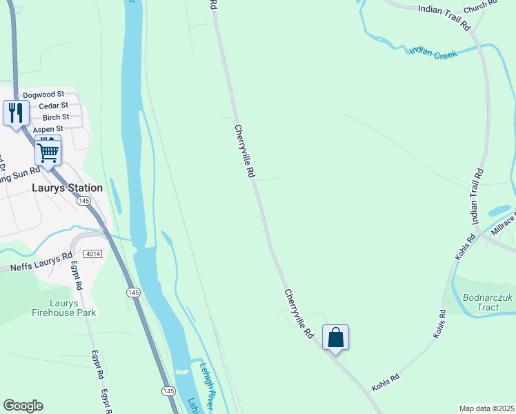 map of restaurants, bars, coffee shops, grocery stores, and more near 4413 Cherryville Road in Northampton