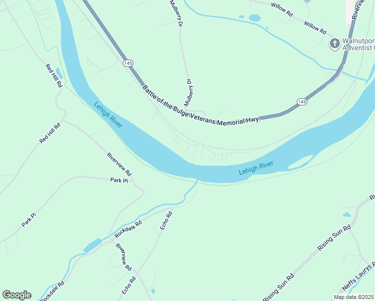 map of restaurants, bars, coffee shops, grocery stores, and more near 4569 3 Mile Lane in Walnutport