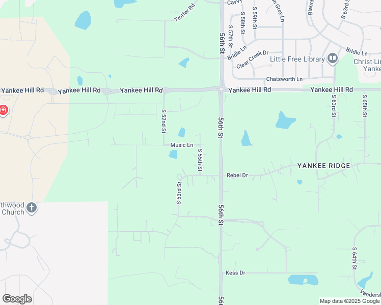 map of restaurants, bars, coffee shops, grocery stores, and more near 5401 Music Lane in Lincoln