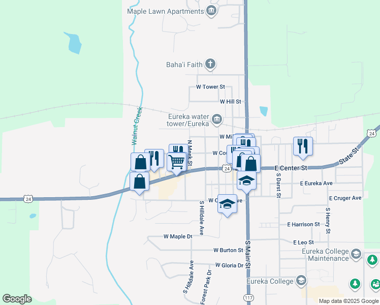 map of restaurants, bars, coffee shops, grocery stores, and more near 400-498 W Court St in Eureka