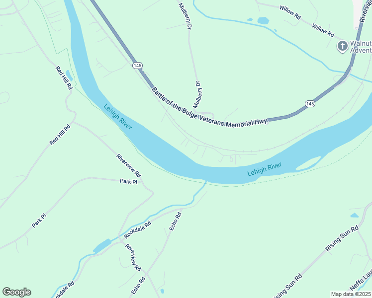 map of restaurants, bars, coffee shops, grocery stores, and more near 4587 3 Mile Lane in Walnutport