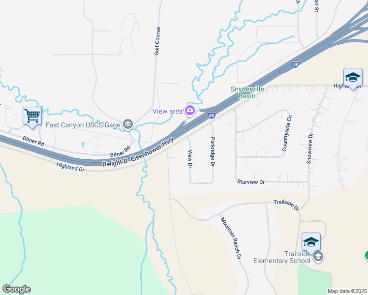 map of restaurants, bars, coffee shops, grocery stores, and more near 6261 View Drive in Park City