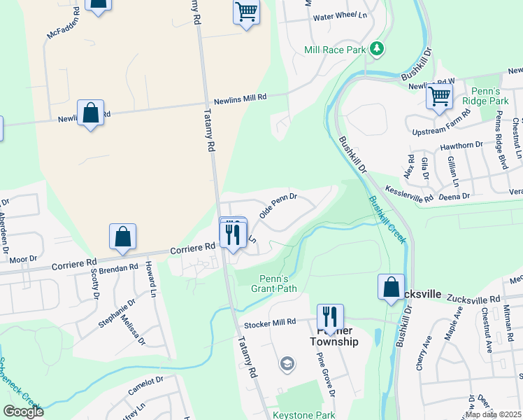 map of restaurants, bars, coffee shops, grocery stores, and more near 7 Freedom Terrace in Easton