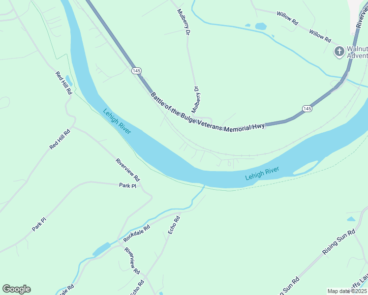 map of restaurants, bars, coffee shops, grocery stores, and more near 4593 3 Mile Ln in Walnutport