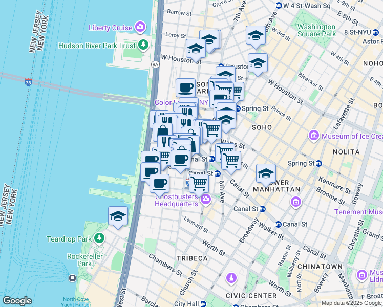 16 Hudson Street Nyc Map Map
