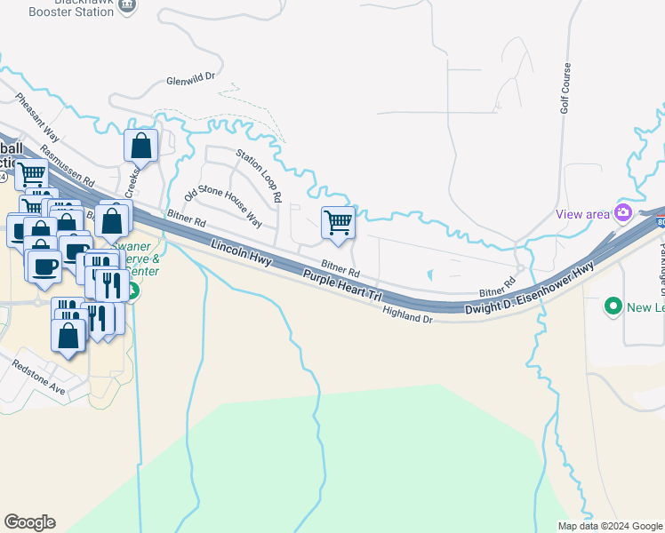 map of restaurants, bars, coffee shops, grocery stores, and more near 900 Bitner Road in Park City