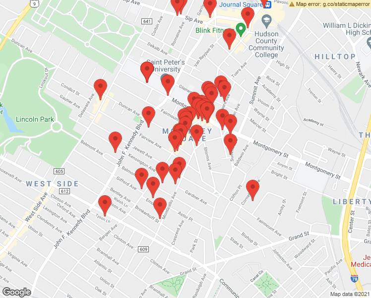 map of restaurants, bars, coffee shops, grocery stores, and more near 16 Reed Street in Jersey City