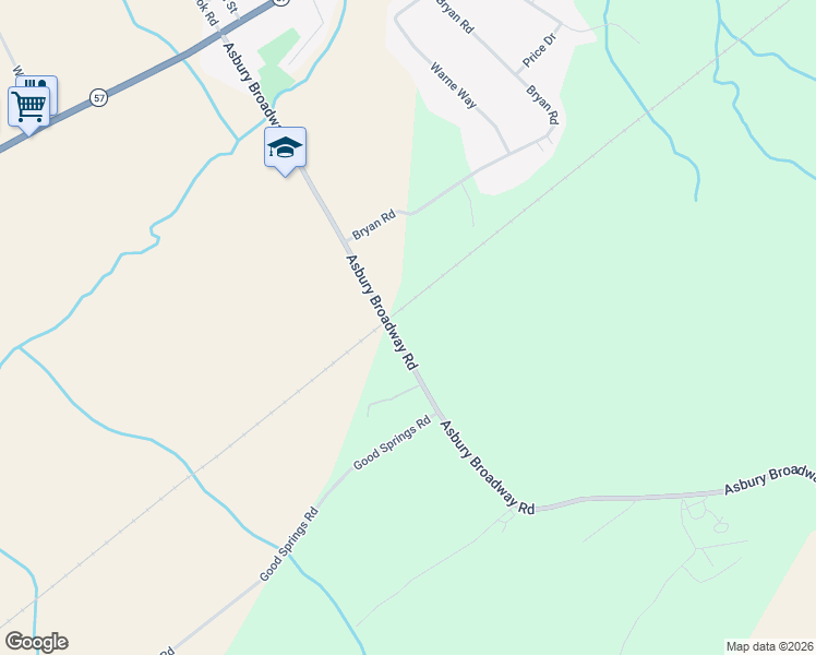 map of restaurants, bars, coffee shops, grocery stores, and more near 89 Asbury Broadway Road in Washington