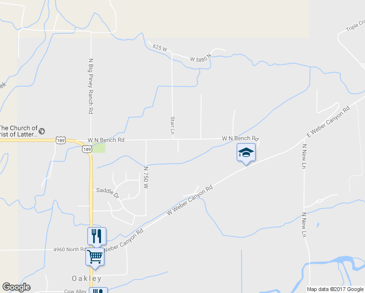 map of restaurants, bars, coffee shops, grocery stores, and more near 5420 North Estates Lane in Oakley