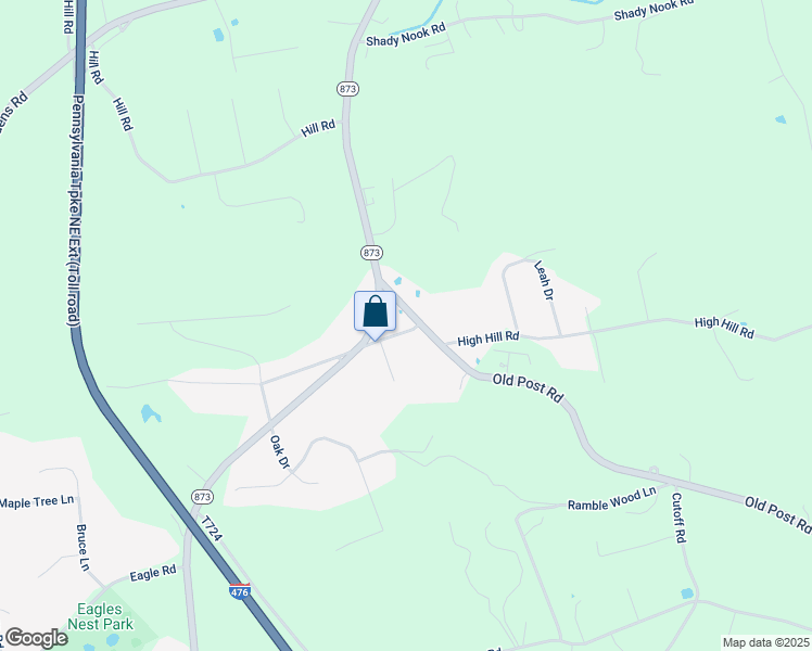map of restaurants, bars, coffee shops, grocery stores, and more near 3349 Church Street in Slatington