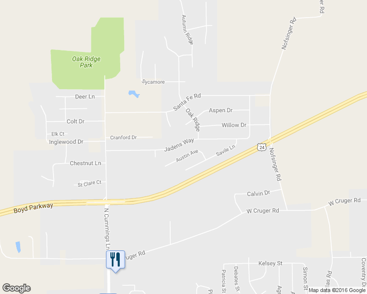 map of restaurants, bars, coffee shops, grocery stores, and more near 1622 Jadens Way in Washington