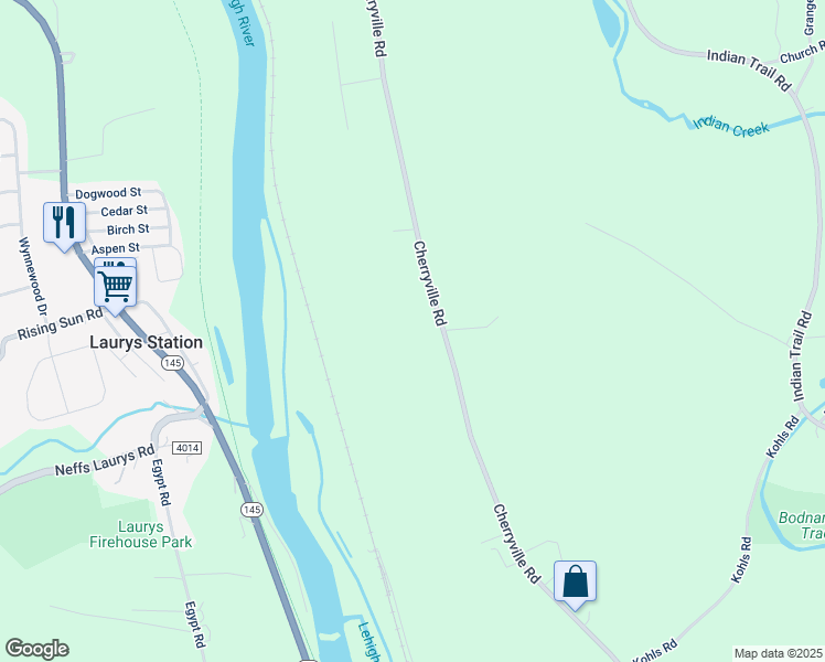 map of restaurants, bars, coffee shops, grocery stores, and more near 4413 Cherryville Road in Northampton