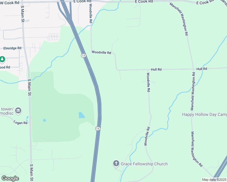 map of restaurants, bars, coffee shops, grocery stores, and more near 1288 Woodville Road in Mansfield