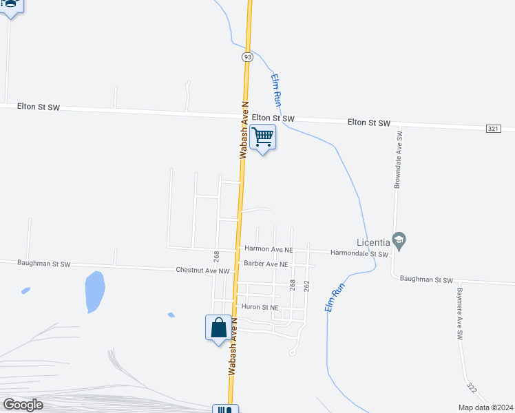 map of restaurants, bars, coffee shops, grocery stores, and more near 155 Elm Street Northeast in Brewster