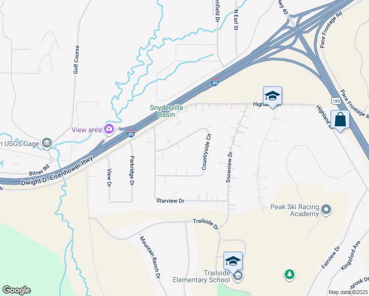 map of restaurants, bars, coffee shops, grocery stores, and more near 194 Countryside Circle in Park City