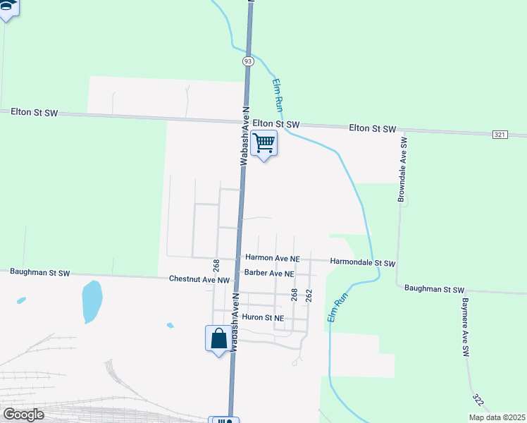 map of restaurants, bars, coffee shops, grocery stores, and more near 155 Elm Street Northeast in Brewster