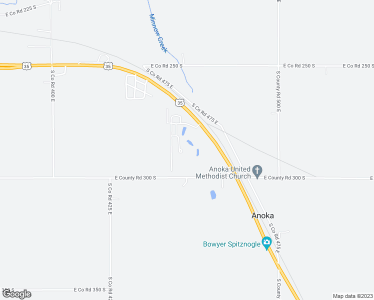 map of restaurants, bars, coffee shops, grocery stores, and more near 2904 U.S. 35 in Logansport