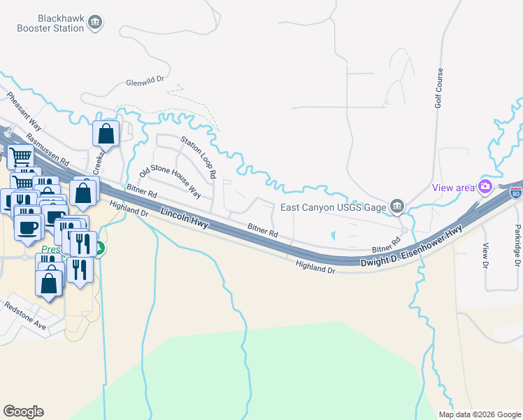 map of restaurants, bars, coffee shops, grocery stores, and more near 900 Bitner Road in Park City