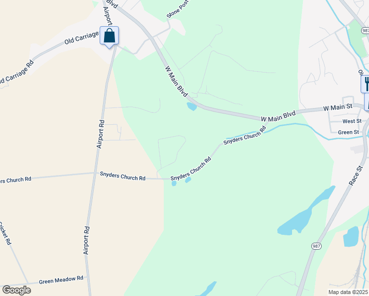 map of restaurants, bars, coffee shops, grocery stores, and more near 6149 Snyders Church Road in Bath