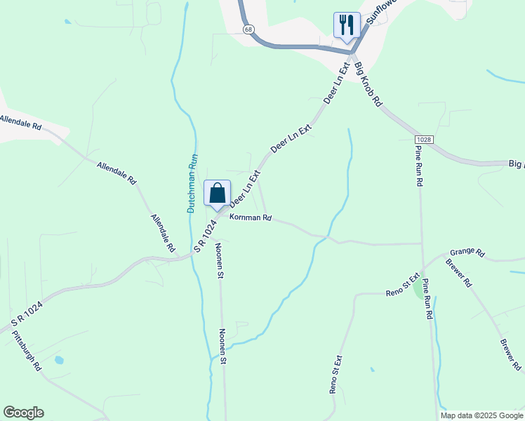 map of restaurants, bars, coffee shops, grocery stores, and more near 1040 Deer Ln Exd in New Brighton