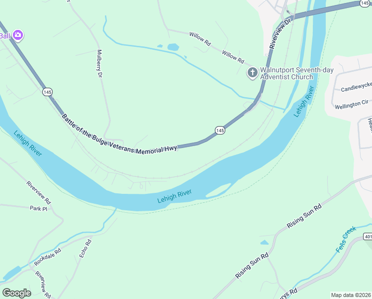 map of restaurants, bars, coffee shops, grocery stores, and more near 308 Blue Mountain Drive in Walnutport