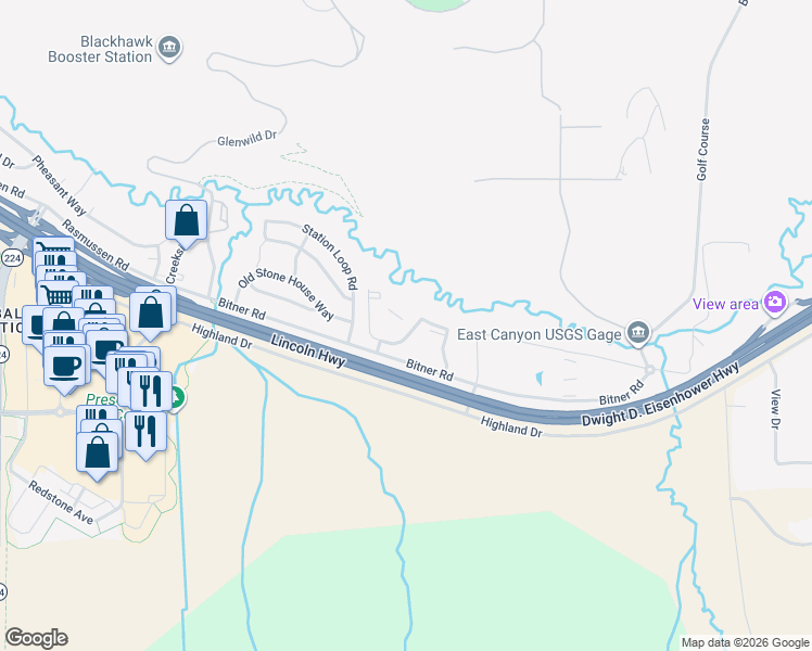 map of restaurants, bars, coffee shops, grocery stores, and more near 900 Bitner Road in Park City