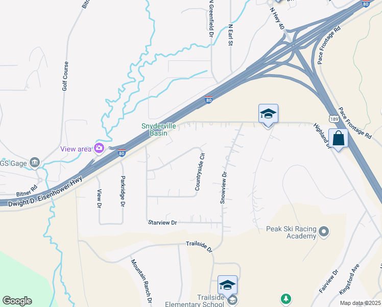 map of restaurants, bars, coffee shops, grocery stores, and more near 280 Countryside Circle in Park City