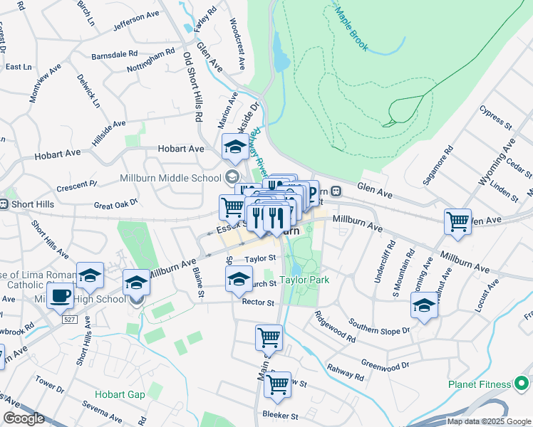 map of restaurants, bars, coffee shops, grocery stores, and more near 257 Essex Street in Essex County