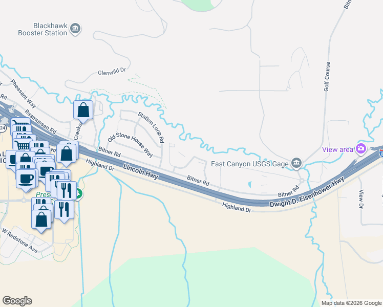 map of restaurants, bars, coffee shops, grocery stores, and more near 900 Bitner Road in Park City