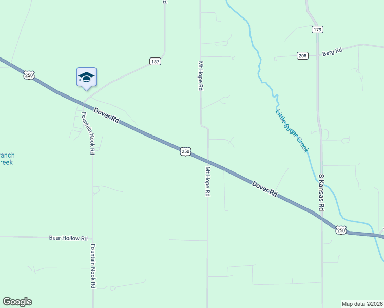 map of restaurants, bars, coffee shops, grocery stores, and more near 10680 Dover Road in Apple Creek