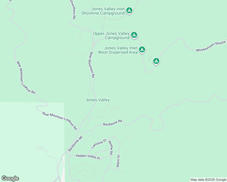 map of restaurants, bars, coffee shops, grocery stores, and more near 8101 Bear Mountain Road in Redding