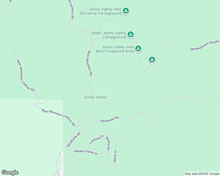 map of restaurants, bars, coffee shops, grocery stores, and more near 8101 Bear Mountain Road in Redding
